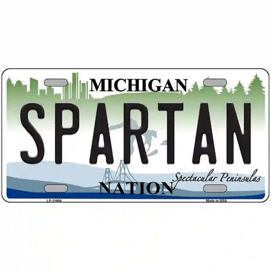 Spartan Nation Michigan Metal Sign