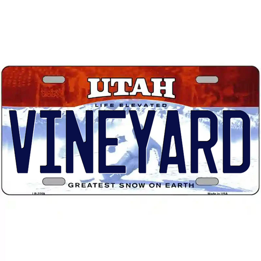 Vineyard Utah Metal Sign
