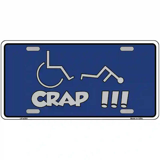 Handicap Crap Logo Metal Sign