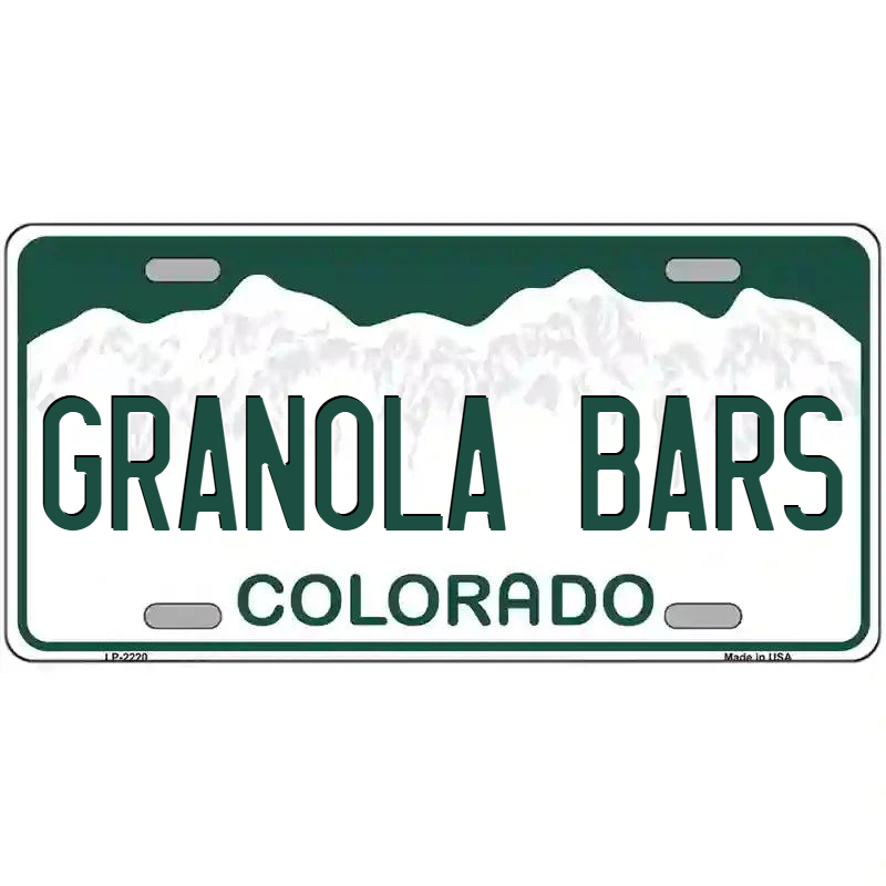 Granola Bars Colorado Metal Sign