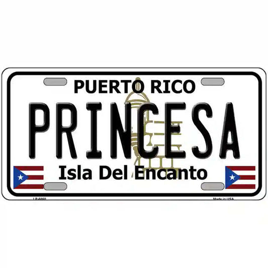 Princesa Puerto Rico Metal Sign