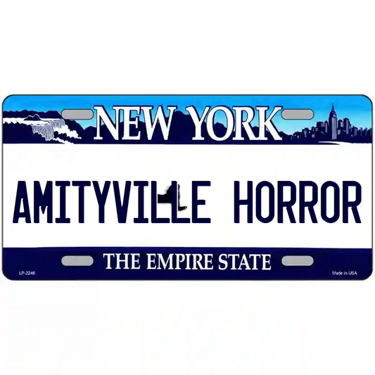 Amityville Horror New York Blue Metal Sign