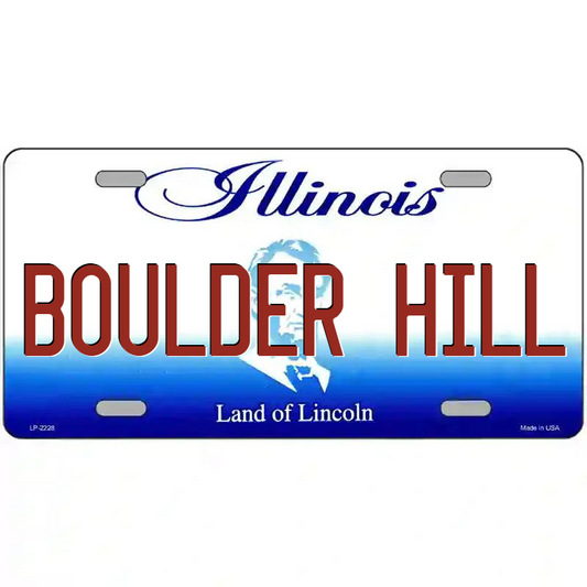 Boulder Hill Illinois Metal Sign