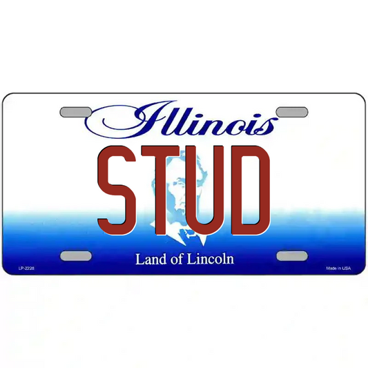 Stud Illinois Metal Sign