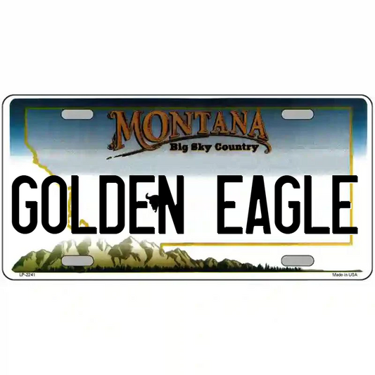Golden Eagle Montana Metal Sign