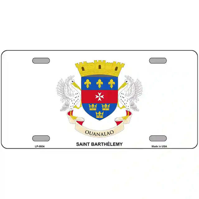 Saint Barthelemy Flag Metal Sign