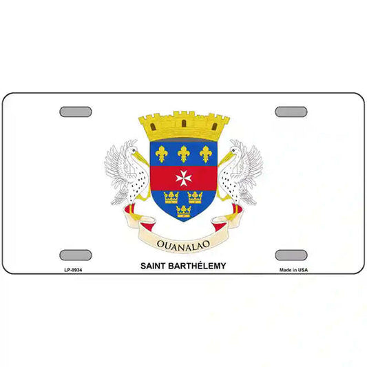 Saint Barthelemy Flag Metal Sign