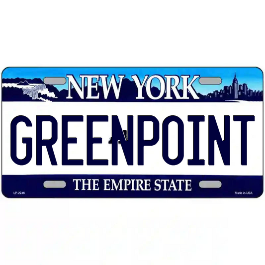 Greenpoint New York Blue Metal Sign