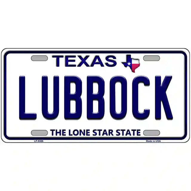 Lubbock Texas Metal Sign