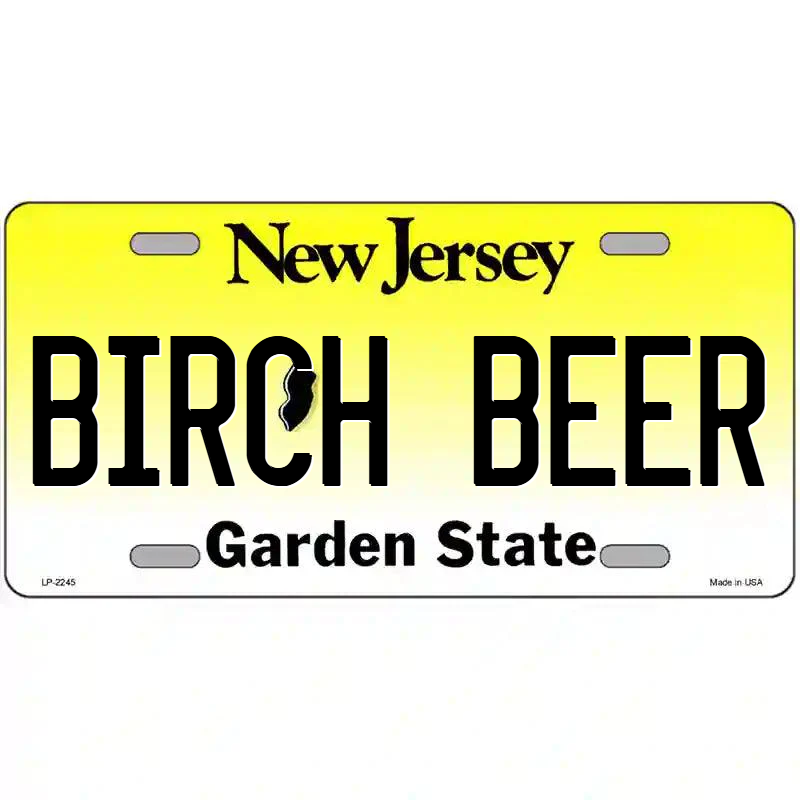 Birch Beer New Jersey Metal Sign