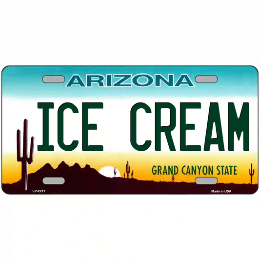 Ice Cream Arizona Metal Sign