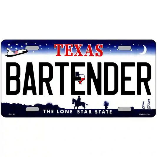 Bartender Texas Metal Sign