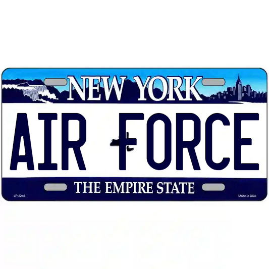Air Force New York Blue Metal Sign