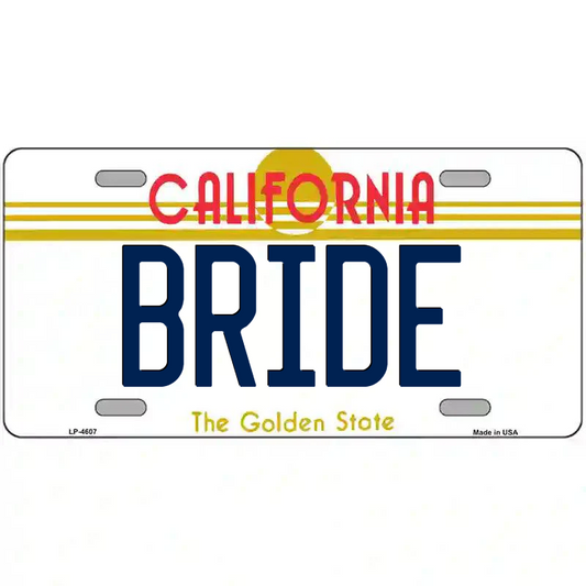 Bride California Metal Sign