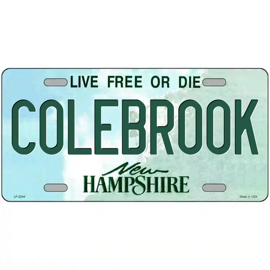 Colebrook New Hampshire Metal Sign