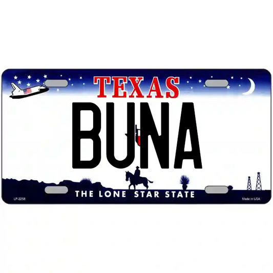 Buna Texas Metal Sign