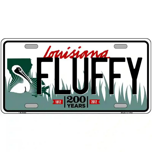 Fluffy Louisiana Metal Sign