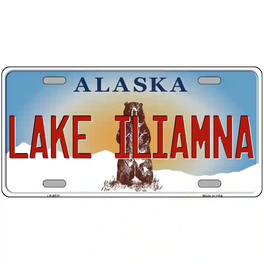 Lake Iliamna Alaska Metal Sign