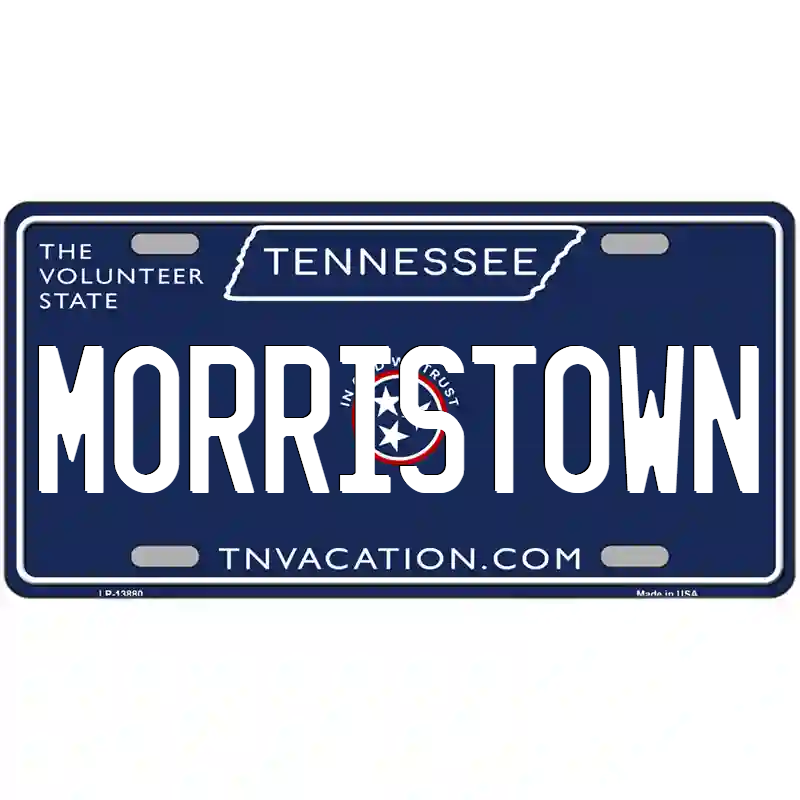 Morristown Tennessee Blue Metal Sign