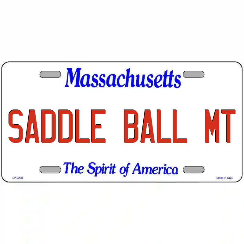 Saddle Ball Mountain Massachusetts Metal Sign