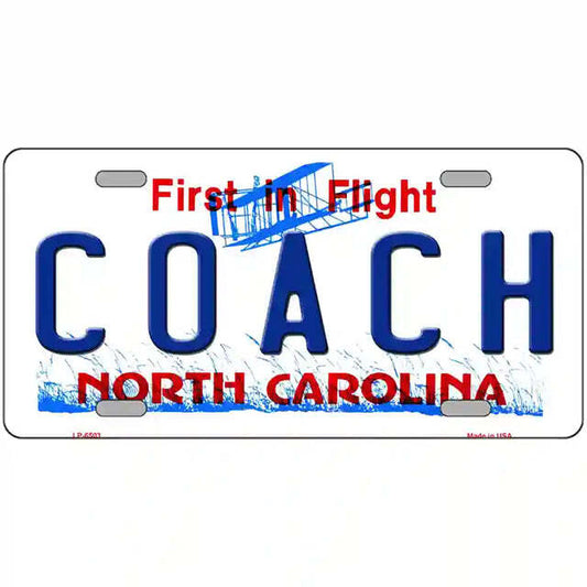 Coach North Carolina Metal Sign