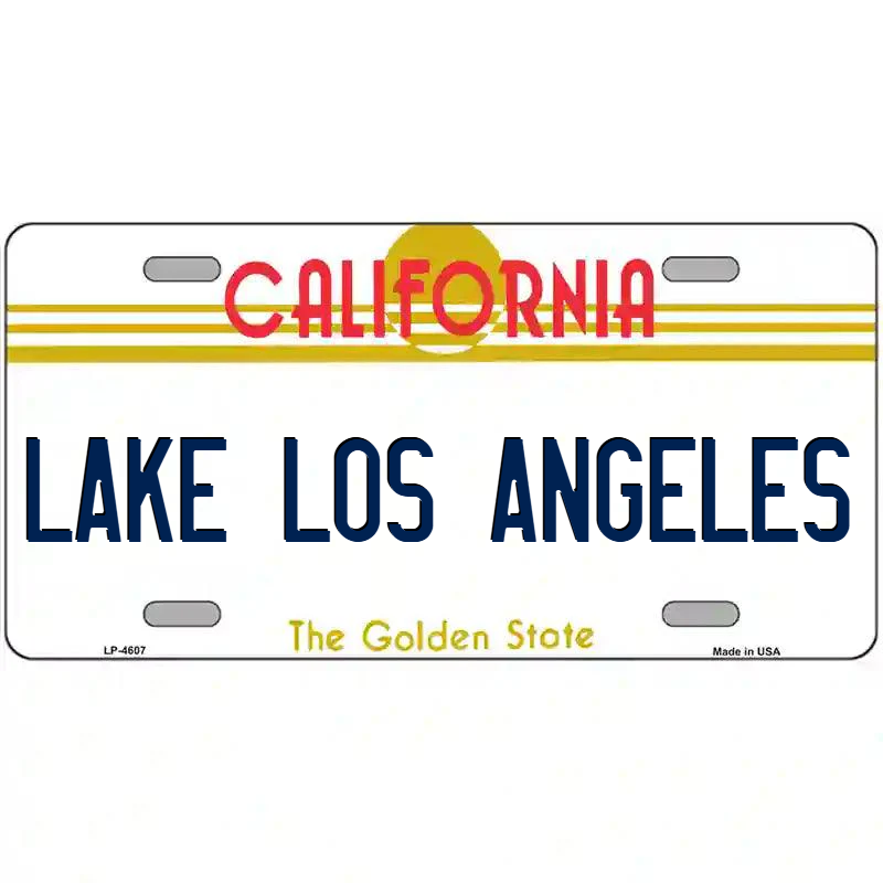 Lake Los Angeles California Metal Sign