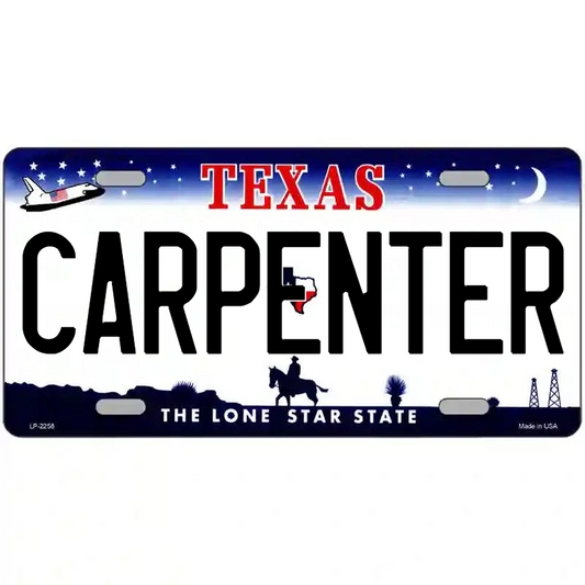 Carpenter Texas Metal Sign
