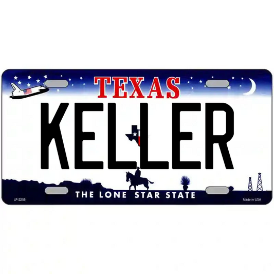 Keller Texas Metal Sign