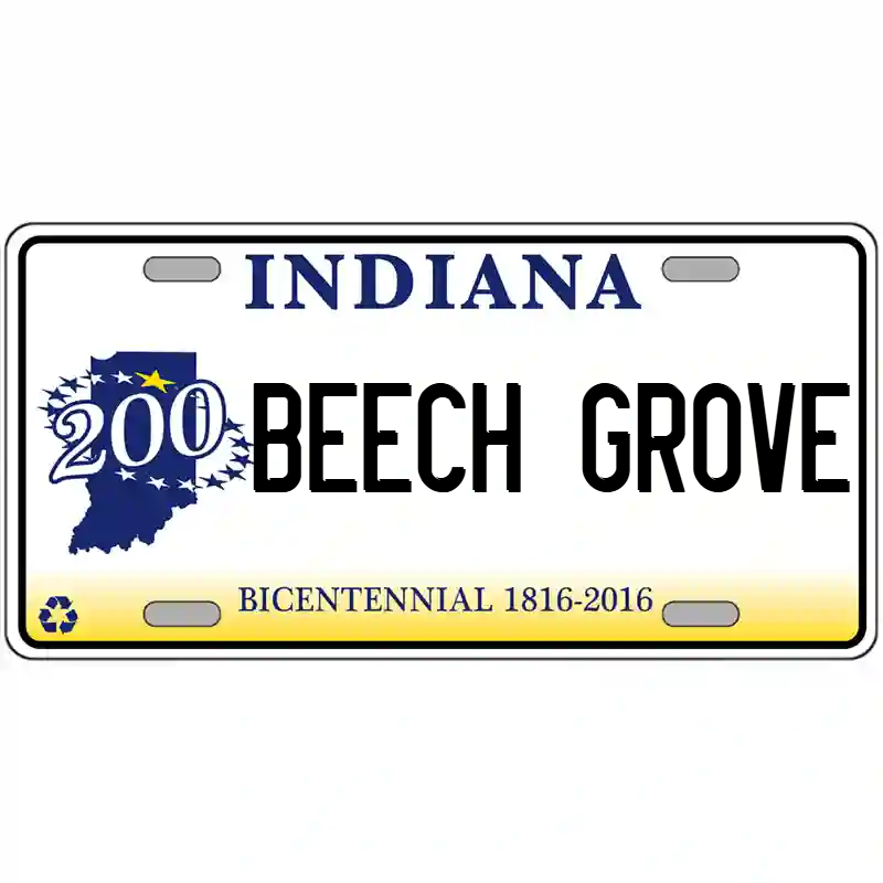 Beech Grove Indiana Bicentennial Metal Sign