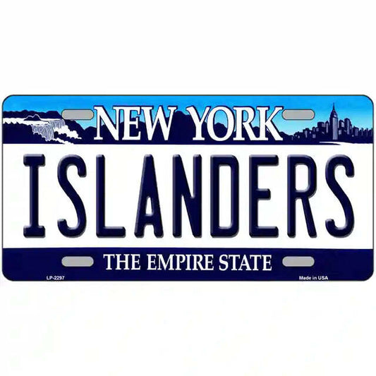 Islanders New York Blue Metal Sign