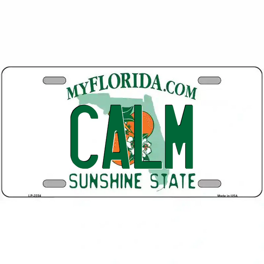 Calm Florida Metal Sign