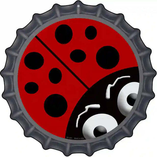 Lady Bug Bottle Cap Metal Sign