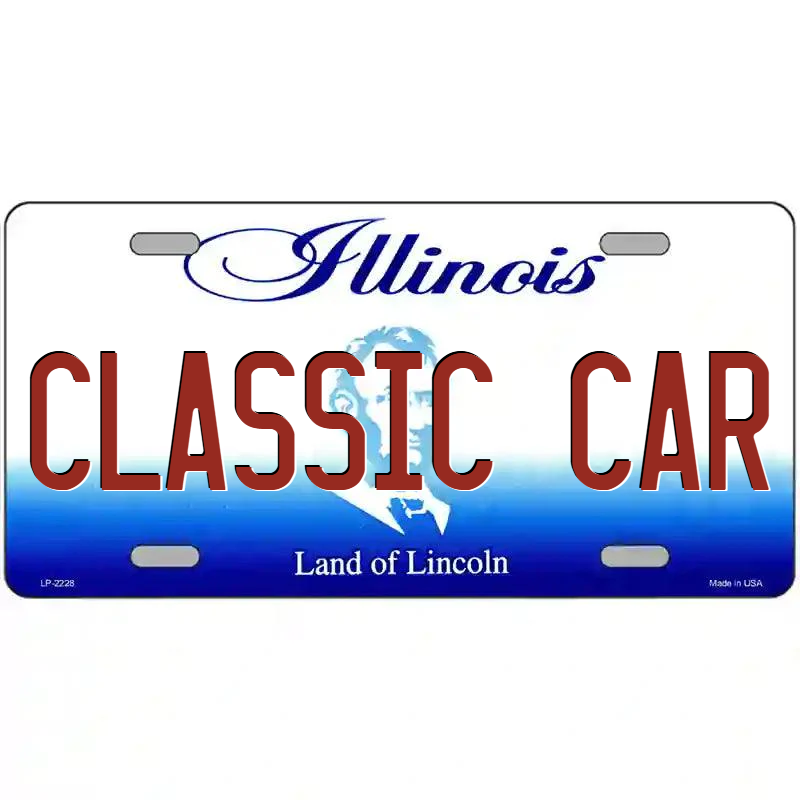Classic Car Illinois Metal Sign