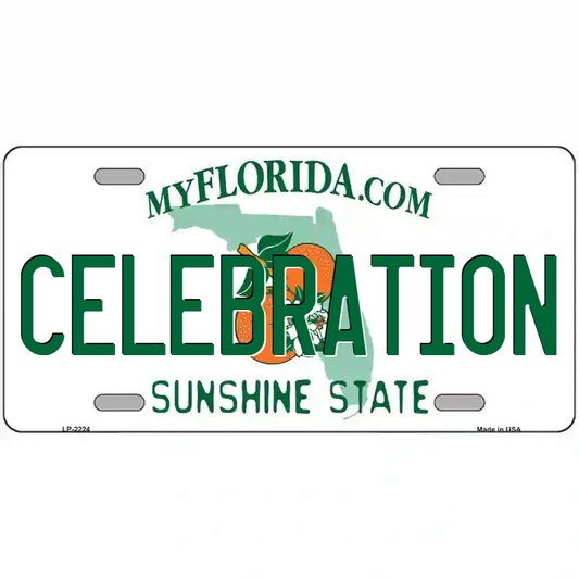 Celebration Florida Metal Sign