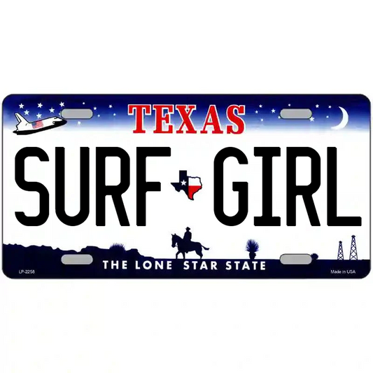 Surf Girl Texas Metal Sign