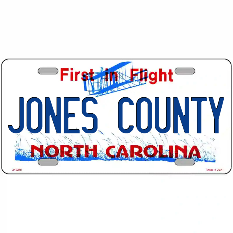 Jones County North Carolina Metal Sign