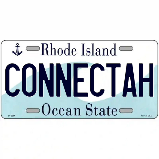 Connectah Rhode Island Metal Sign