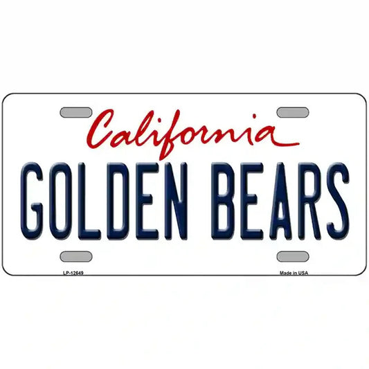 Golden Bears California Metal Sign