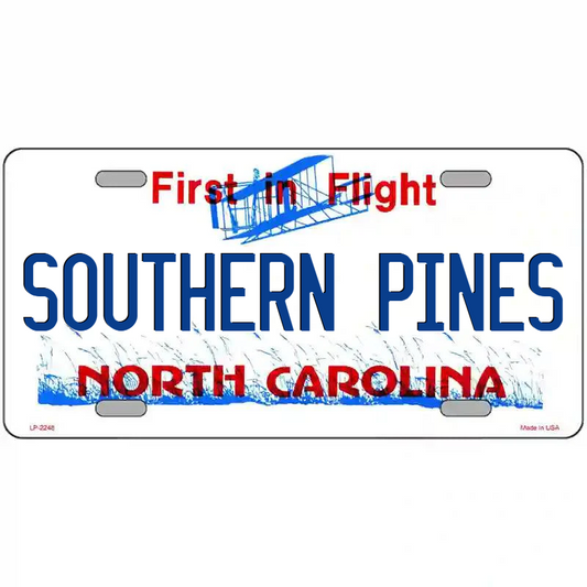 Southern Pines North Carolina Metal Sign