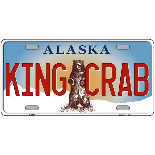 King Crab Alaska Metal Sign