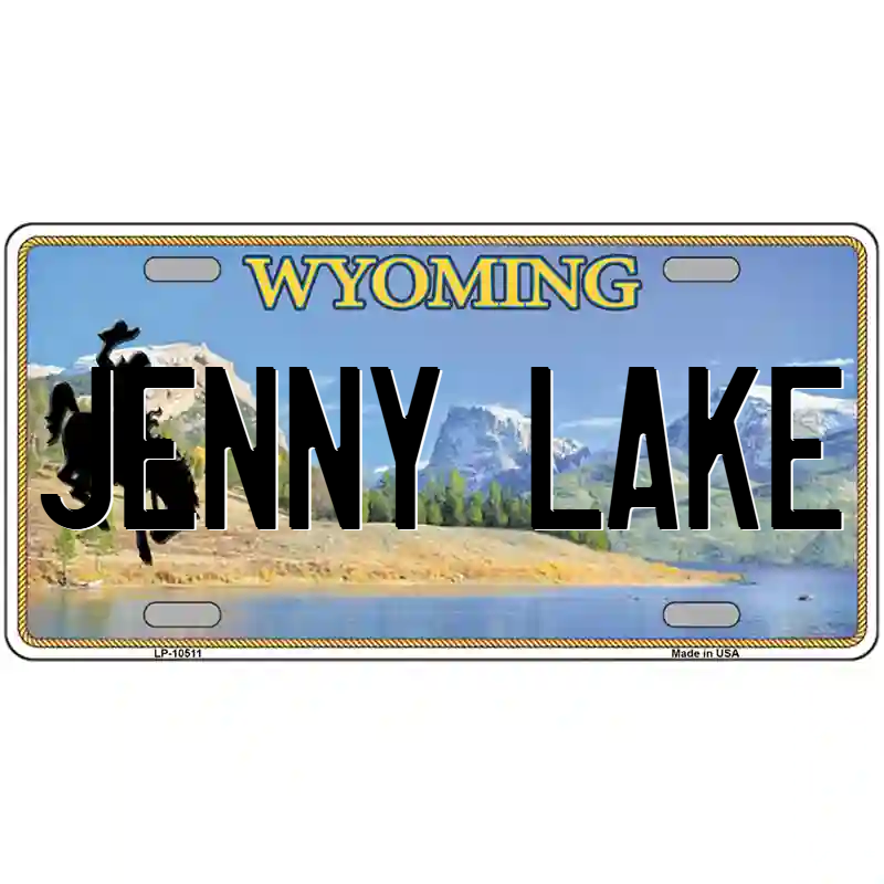 Jenny Lake Wyoming Metal Sign