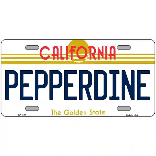 Pepperdine California Metal Sign