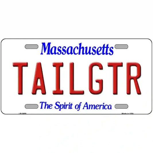 Tailgater Massachusetts Metal Sign