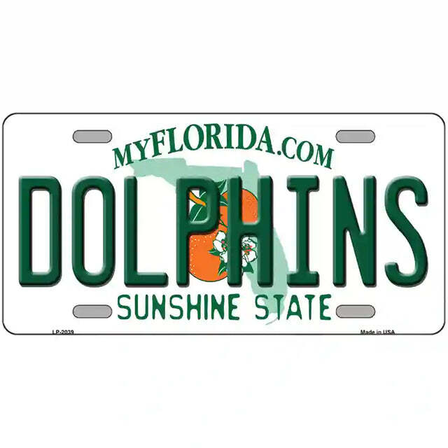 Dolphins Florida Metal Sign
