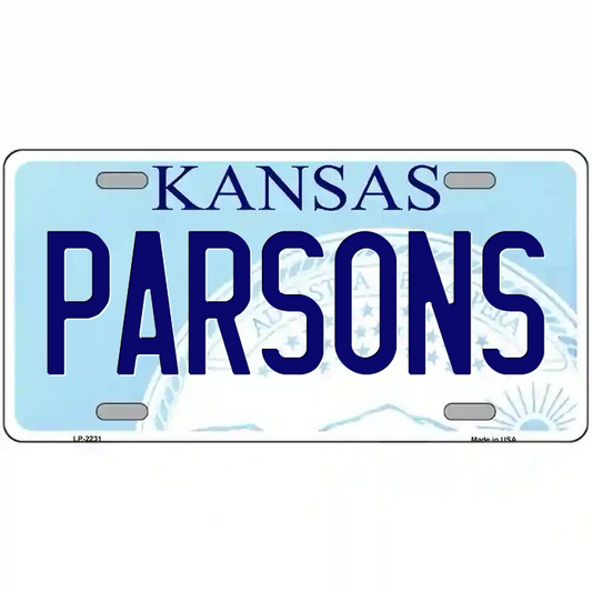 Parsons Kansas Metal Sign
