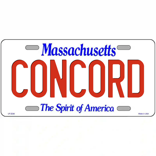 Concord Massachusetts Metal Sign