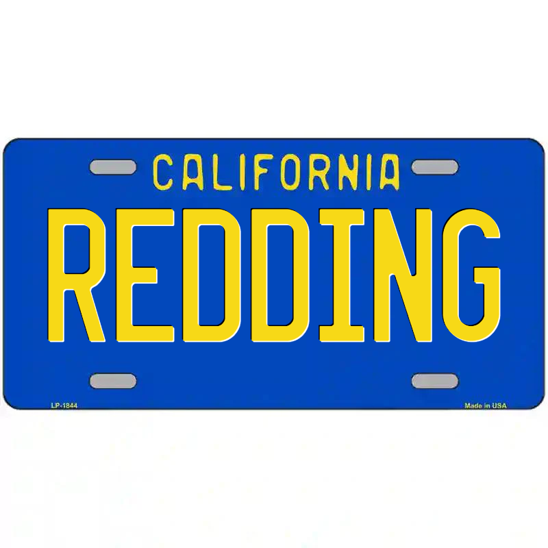 Redding California Blue Metal Sign