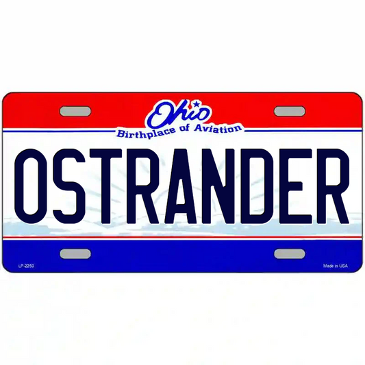 Ostrander Ohio Metal Sign