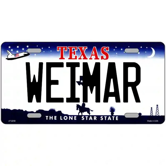 Weimar Texas Metal Sign