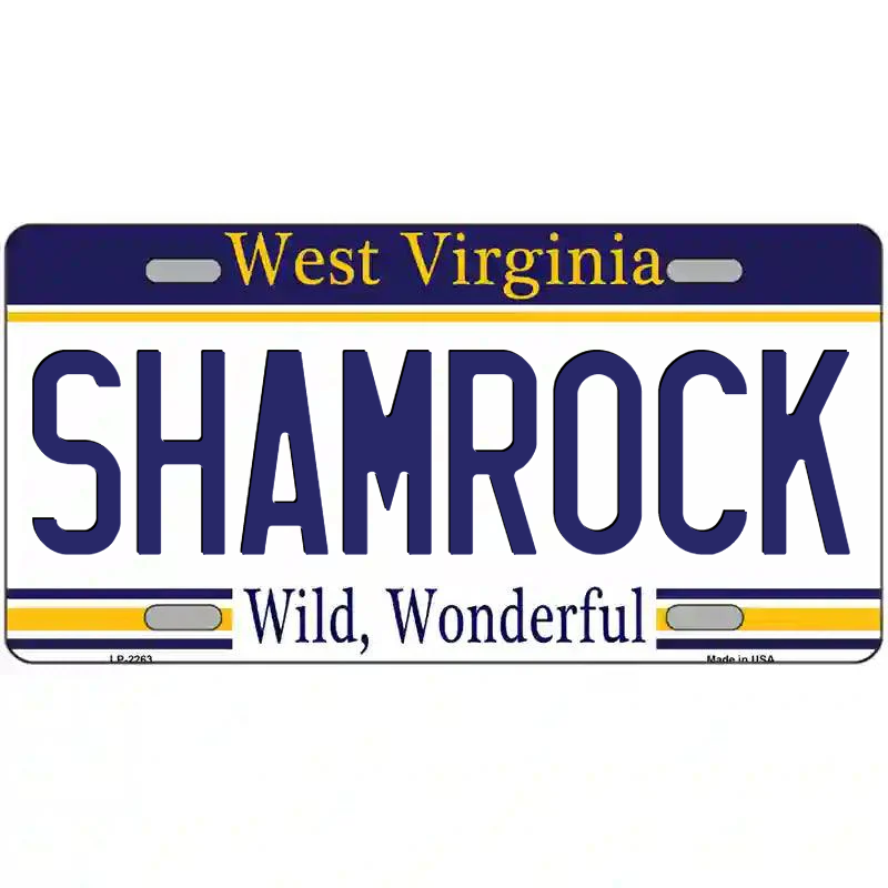Shamrock West Virginia Metal Sign